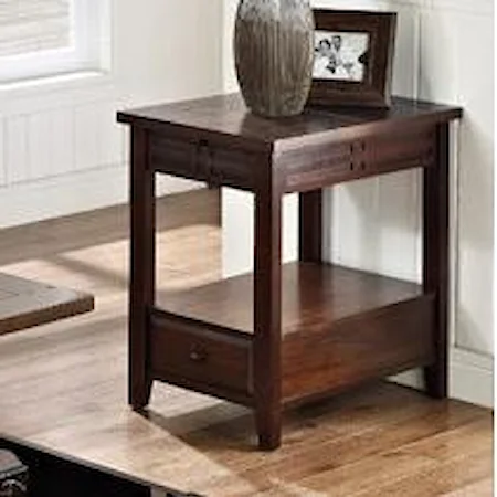Chairside End Table with Drawer